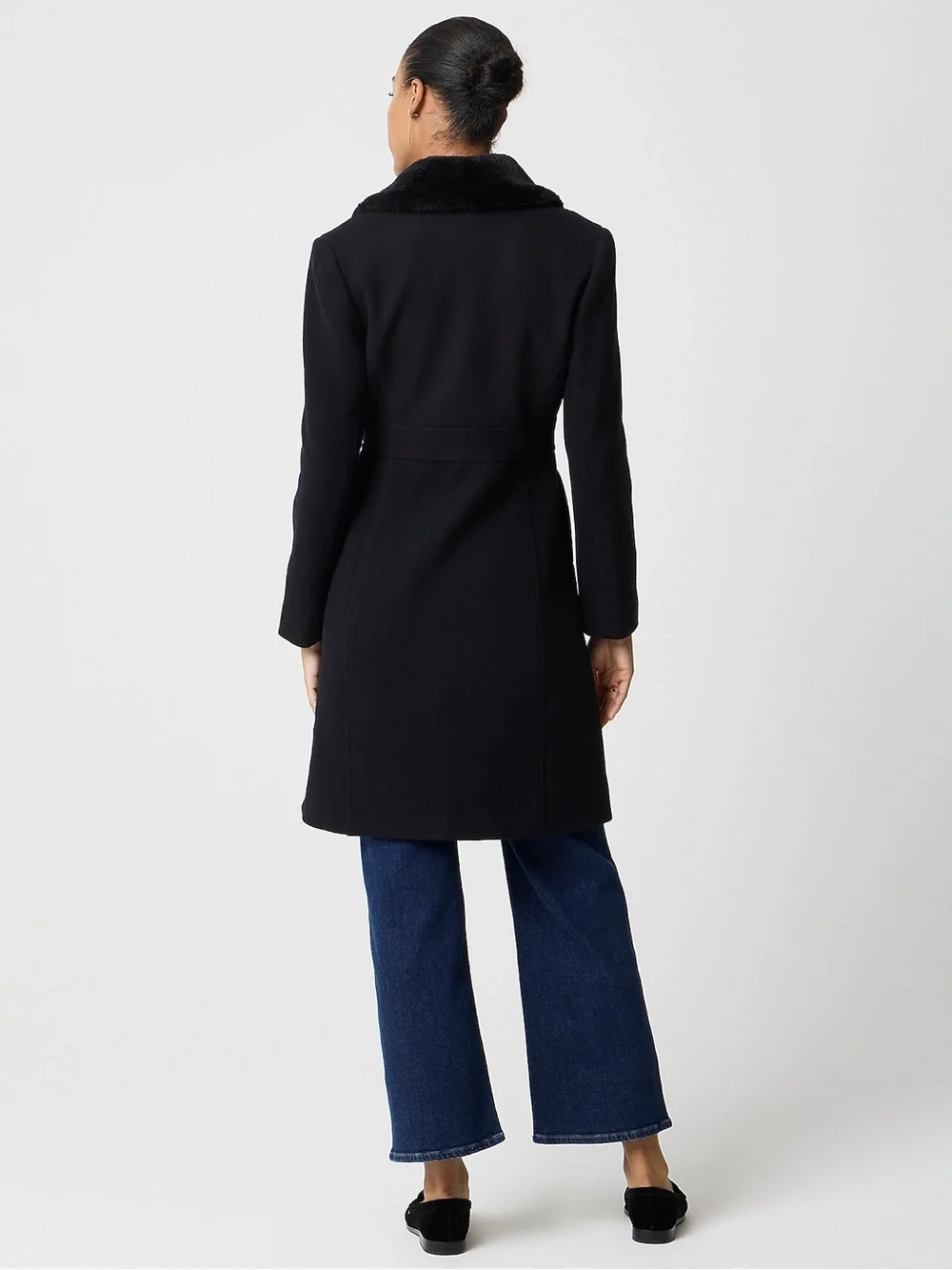 J.Crew Lady Day Coat with Faux-Fur Shawl Collar